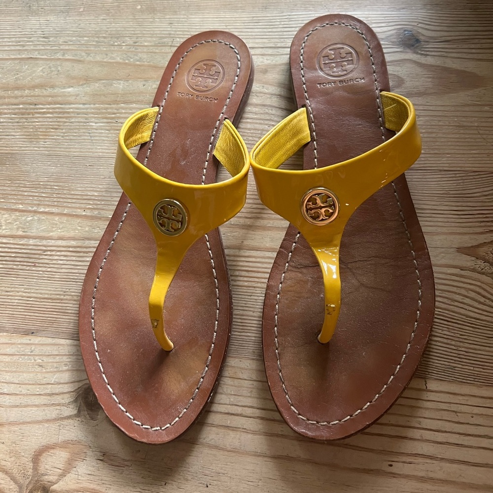 Tory Burch yellow sandals size 6.5
